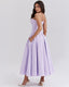 Aaliyah | Violet Corset Midi Dress