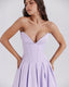 Aaliyah | Violet Corset Midi Dress