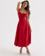 Anora | Red Sleeveless Midi Dress