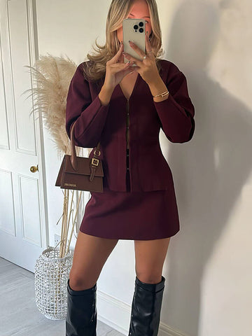 Hazel | Ribbed Knitted Set