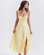Anora | Yellow Sleeveless Midi Dress