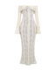 Camila | Cream Off-Shoulder Lace Maxi Dress