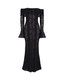 Camila | Black Off-Shoulder Lace Maxi Dress