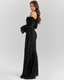 Camila | Black Off-Shoulder Lace Maxi Dress