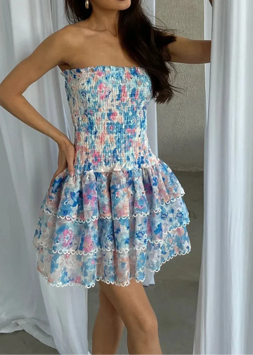 Maramia | Strapless Floral Dress