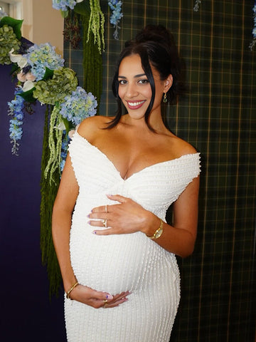 Miraara | Maternity Elegant Backless Maxi Dress