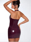 Cara | Halter V-Neck Bodycon Mini Dress