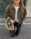 Katherine | Suede Textured Pilot Jacket