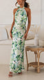 Charlotte | Floral Halter Maxi Dress