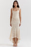 Chloe | Beige Elegant Waist Dress