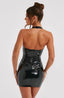 Amina | Halter V-Neck Bodycon Mini Dress