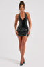 Amina | Halter V-Neck Bodycon Mini Dress